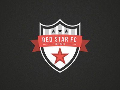 Black and Red Star Logo - Red Star FC football crest by Black Booze Illustrations. Dribbble