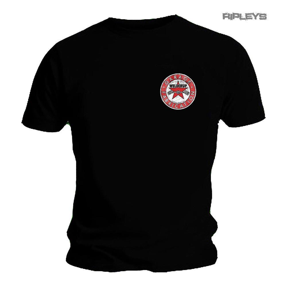 Black and Red Star Logo - Official WELDERUP Garage Custom Hot Rod Car T Shirt 'Red Star' Logo ...