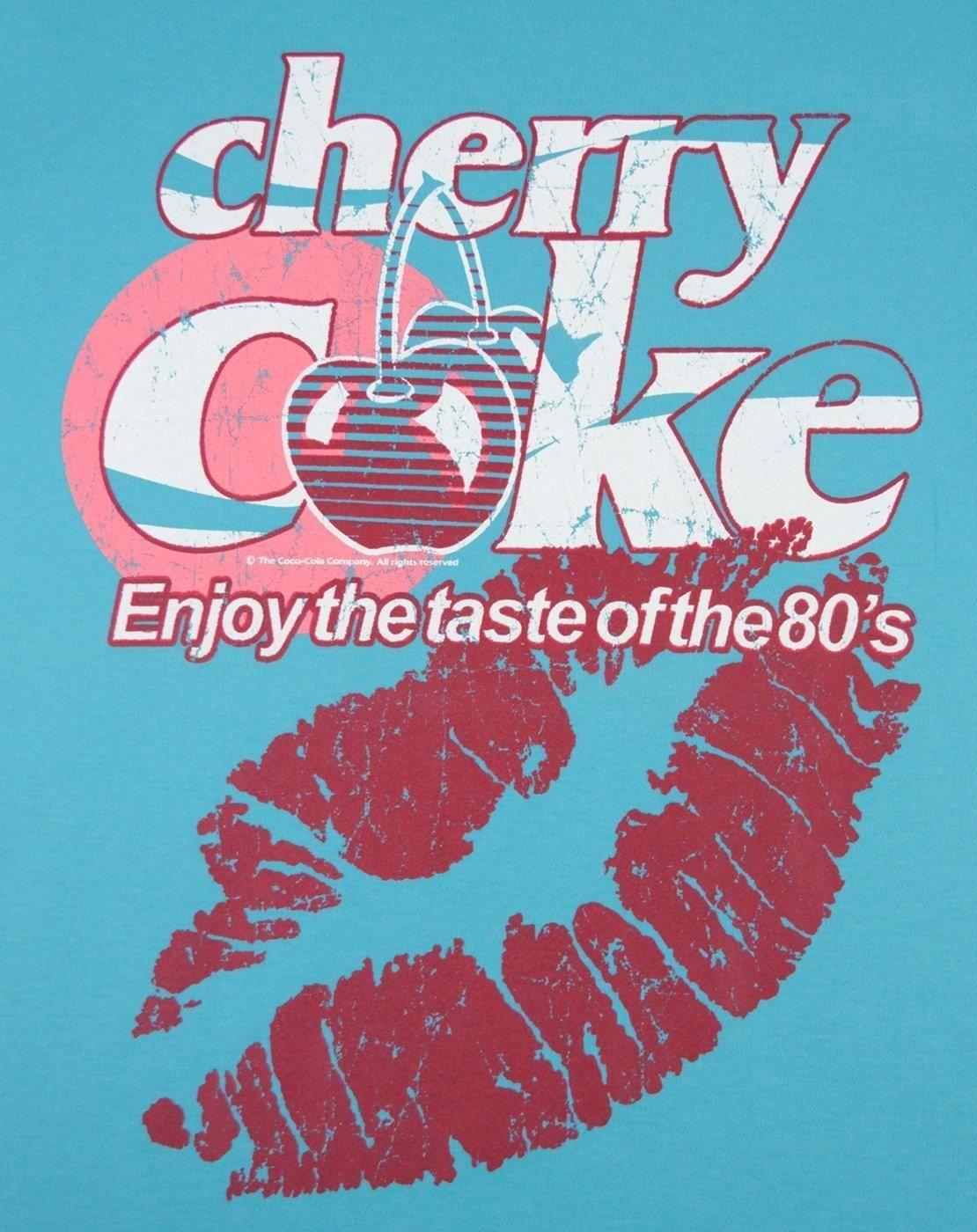Cherry Coke Logo - Cherry Coke Taste of The 80s Women's T-Shirt By Worn | eBay