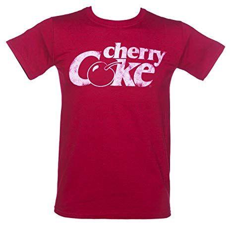 Cherry Coke Logo - Mens Cherry Coke Retro Logo T Shirt: Amazon.ca: Clothing & Accessories