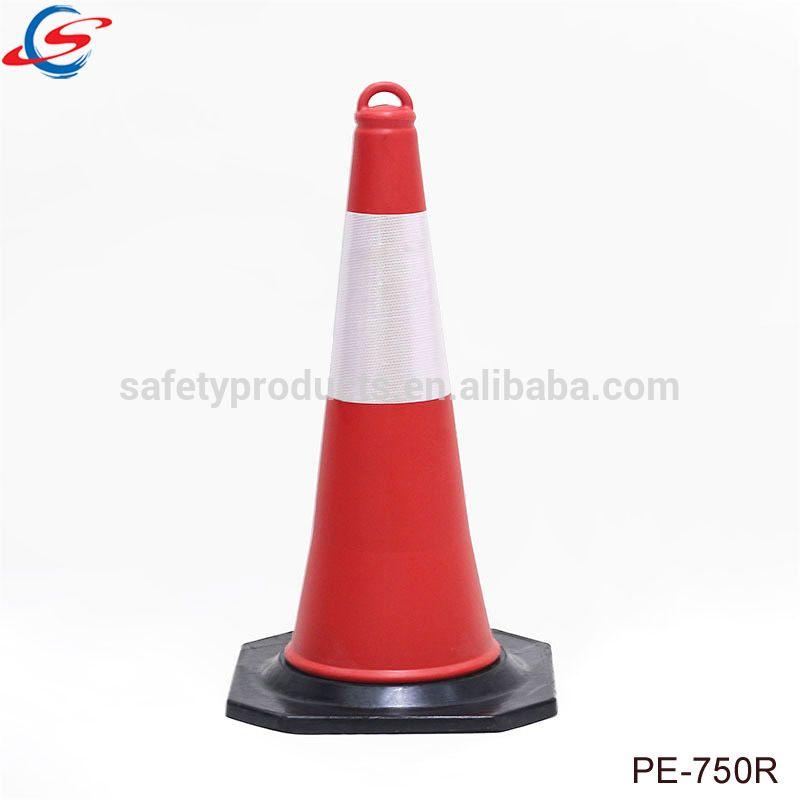 Traffic Cone Logo - 75cm Pe Body Rubber Base Ring Traffic Cones With Logo
