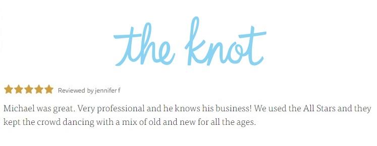 The Knot 5 Star Logo - Wave Hill Wedding Star Wedding Music Review
