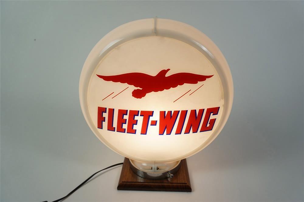 Wing and Globe Logo - Highly prized Fleet-Wing Gasoline gas pump globe with soaring