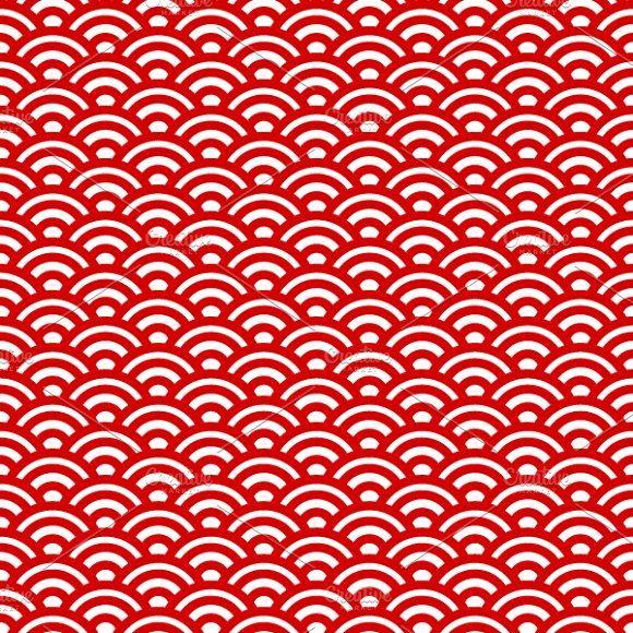Red and White Waves Logo - Red and white waves, japanese pattern Graphic Patterns Creative
