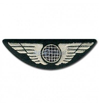 Wing and Globe Logo - Pilot Wing Classic Globe Silver