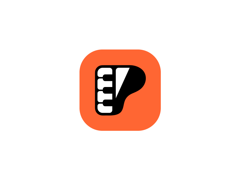 Piano App Logo - P for Piano icon