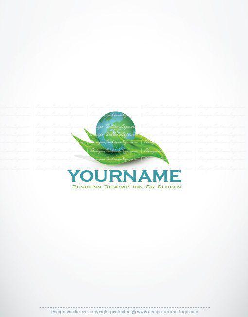 Wing and Globe Logo - Exclusive Logos store - Green Globe logo design + FREE Business Card ...