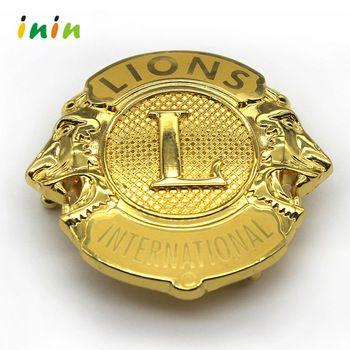 Metal Lion Logo - Make Your Own Logo The Lion Club Metal Car Emblem Badge Wholesale