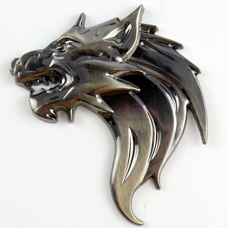 Metal Lion Logo - 3D Wolf Lion Metal Emblem Car Truck Motorcycle Rear Bumper Badge