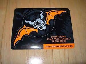 Beer Bat Logo - STONE BREWERY Orange GARGOYLE Bat arrogant Logo STICKER decal craft ...