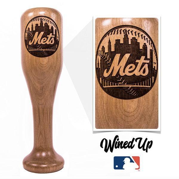Beer Bat Logo - Mets Wined-Up™ - Baseball Bat Wine Mug - Thompson Mug Co. - Dugout Mugs