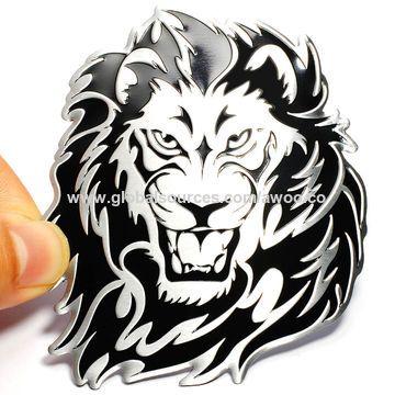 Metal Lion Logo - China Car Decor Animal Stickers Metal 3D Creative Lion Styling ...