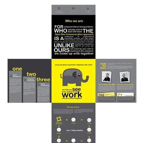 Open-Box Company Logo - Brochure design for Open Box Communication. Print- oder