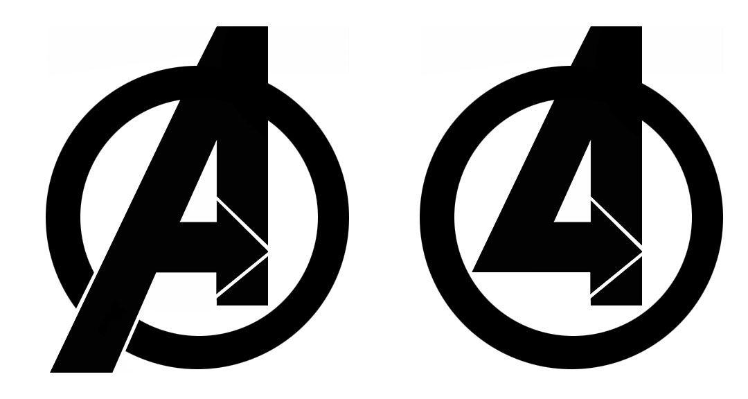 Avangers Logo - One small change to the Avengers logo results in the Fantastic Four ...