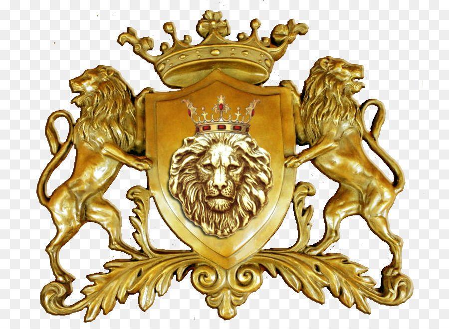 Metal Lion Logo - Lion Gold Crest Symbol Logo Stick png download*657