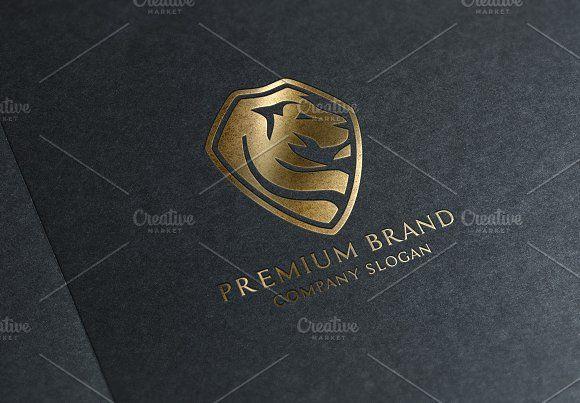 Metal Lion Logo - Premium Lion Logo & Mock-Up - Vector ~ Logo Templates ~ Creative Market