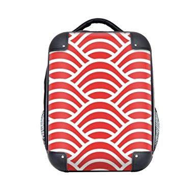Red and White Waves Logo - Japan Red White Waves Art Hard Case Shoulder Carrying