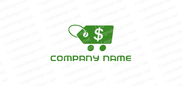 Shopping Tag Logo - shopping tag with wheels and dollar sign