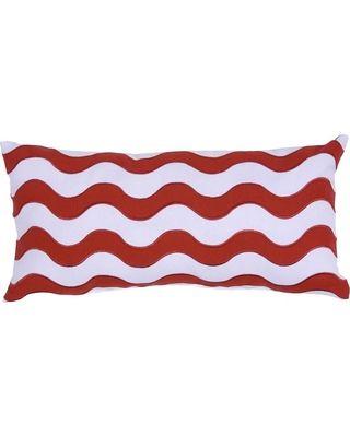 Red and White Waves Logo - Don't Miss This Deal on Red And White Waves Outdoor Lumbar Pillow 20 ...