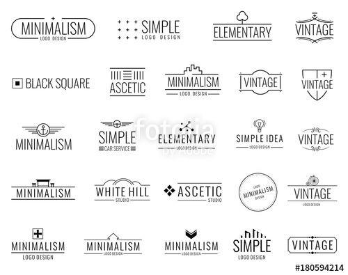 Shopping Tag Logo - Vintage minimal vector logos with simple shapes. Modern luxury ...