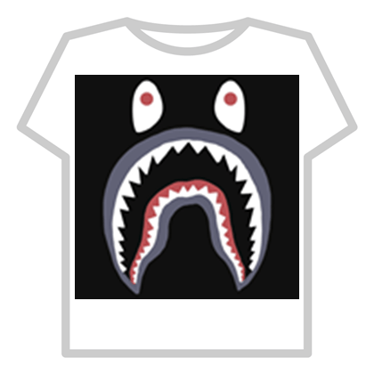 Black and White BAPE Shark Logo - Black Bape Shark - Roblox
