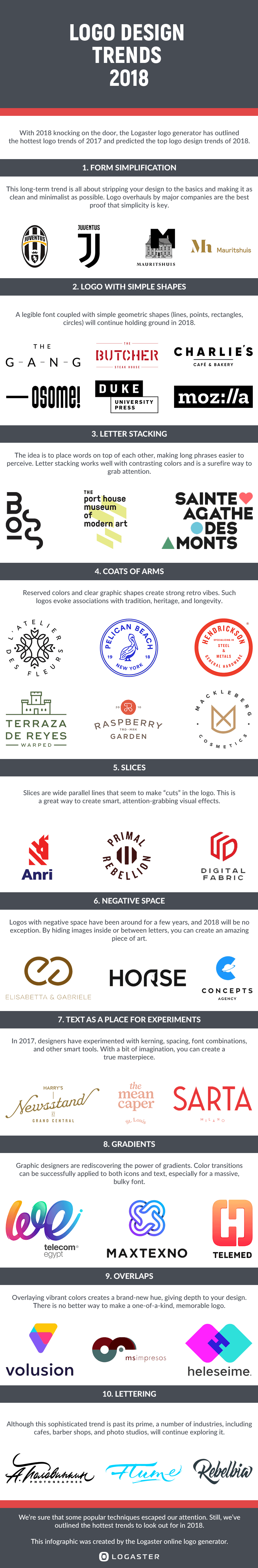 3 Letter Brand Logo - Top 10 Logo Design Trends 2018 | Logo Design Blog | Logaster