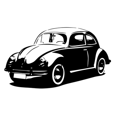 Vintage VW Bug Logo - Vw Logo transparent PNG - StickPNG