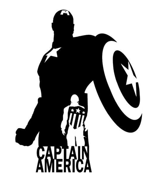 The Avengers Black and White Logo - Marvel Avengers Captain America v3 - Black Pearl Custom Vinyls