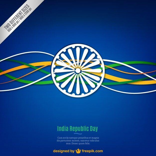 Blue Indian Logo - Blue indian republic day background Vector