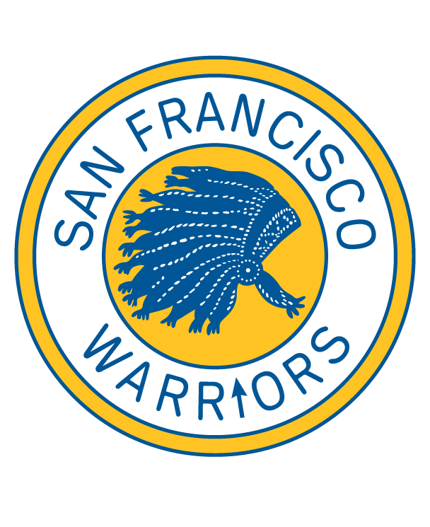Blue Indian Logo - San Francisco Warriors Primary Logo (1963) blue Indian headdress
