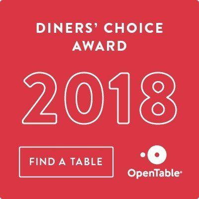 OpenTable Winner Logo - Diners' Choice Award Winner 2018