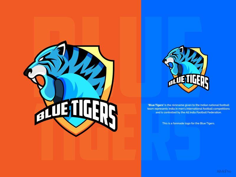 Blue Indian Logo - Blue Tigers by Alwin Mathew Thoppan