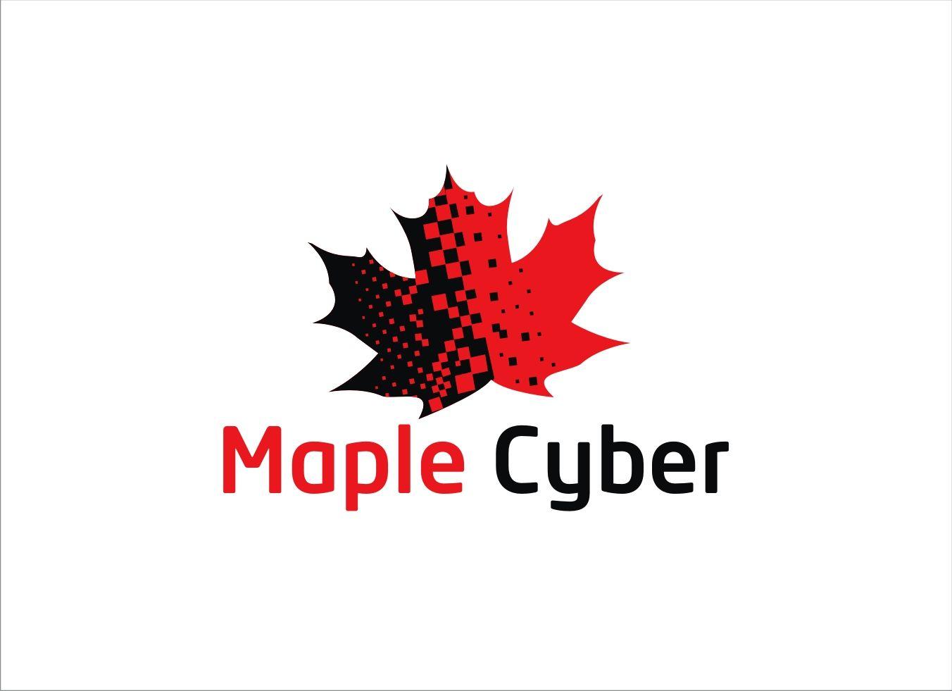 Red Maple Leaf Company Logo - Elegant, Traditional, It Company Logo Design for Maple Cyber