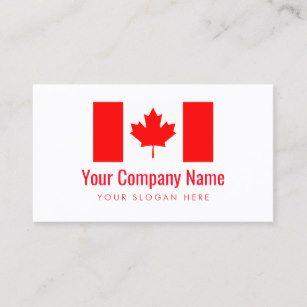 Red Maple Leaf Company Logo - Canada Maple Leaf Business Cards | Zazzle