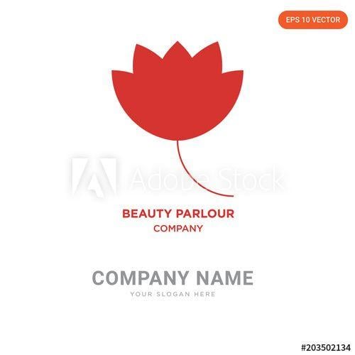 Red Maple Leaf Company Logo - beauty parlour company logo design this stock vector