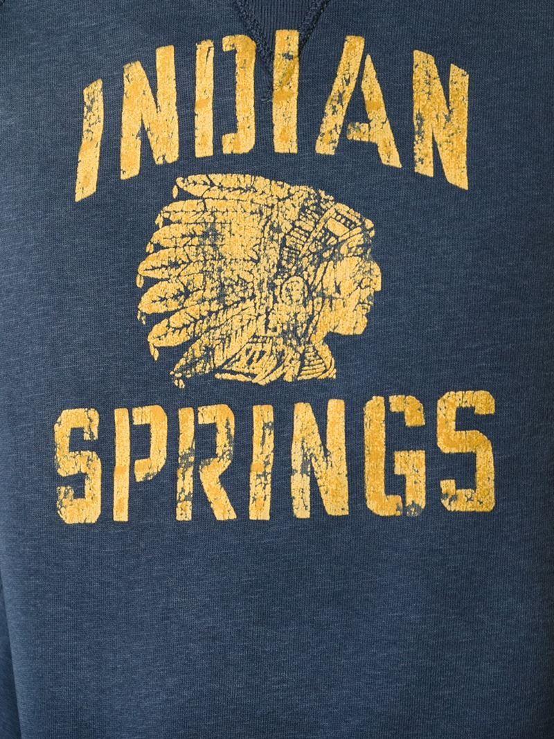 Blue Indian Logo - Polo Ralph Lauren 'Indian Springs' Sweatshirt in Blue for Men