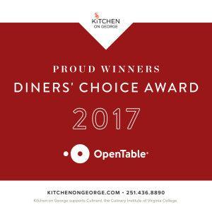 OpenTable Winner Logo - Kitchen on George Wins Open Table Diner's Choice Award