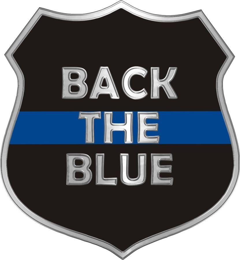 Thin Blue Line Logo - Back The Blue Thin Blue Line Shield Decal