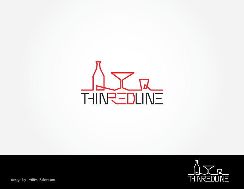 Red Line Logo - Thin Red Line Bar - Logo Design | Ralev.com Brand Design