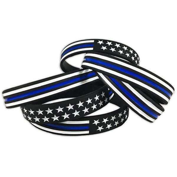 Thin Blue Line Logo - DuraSleek™ - Thin Blue Line American Flag - Sewn & Embroidered ...