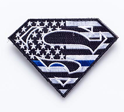Thin Blue Line Logo - Amazon.com: Police Thin Blue Line Superman Patch: Arts, Crafts & Sewing
