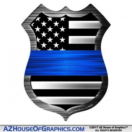 Thin Blue Line Logo - sticker, decal, usa, america, military, police