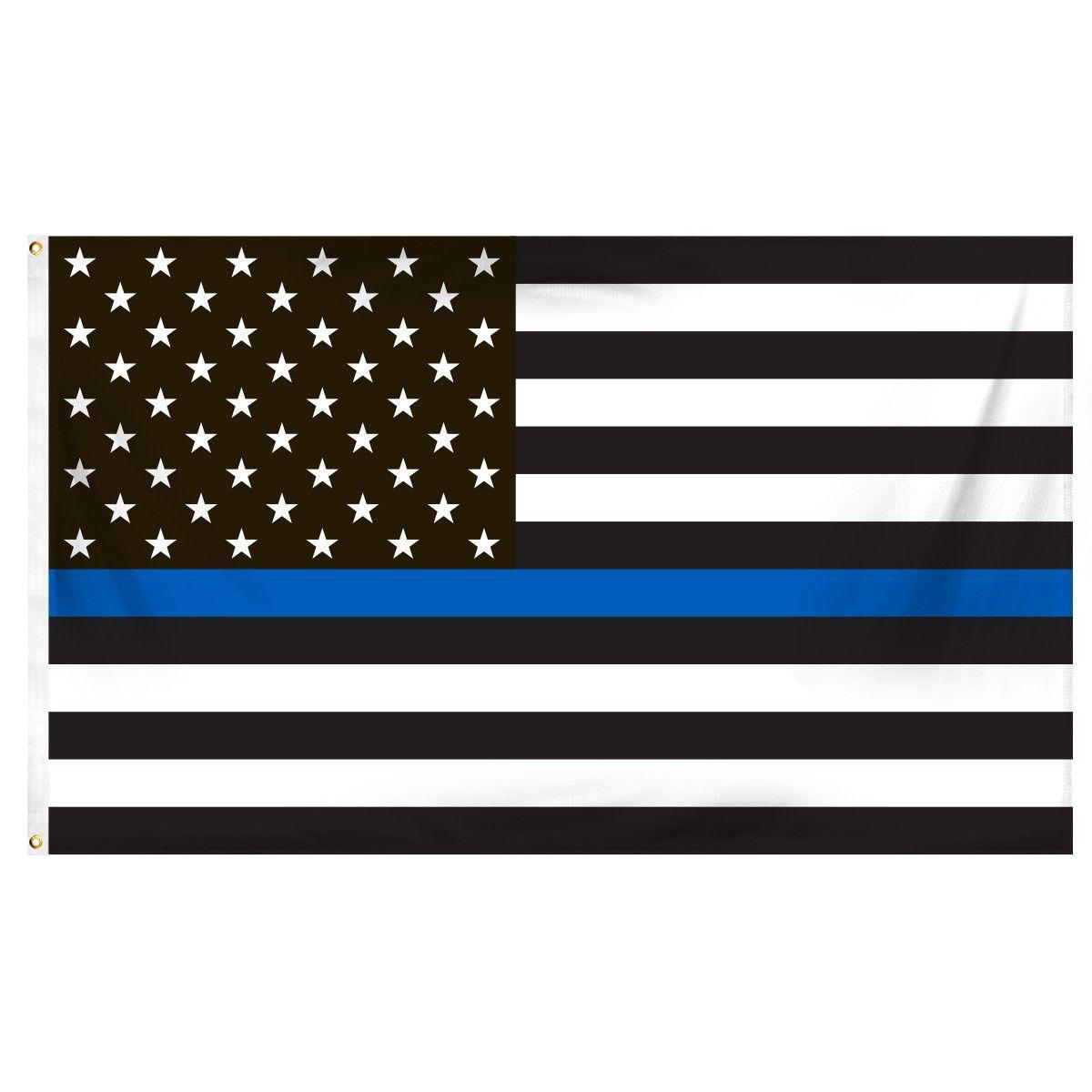 Thin Blue Line Logo - Thin Blue Line American Flag 2ft x 3ft Nylon