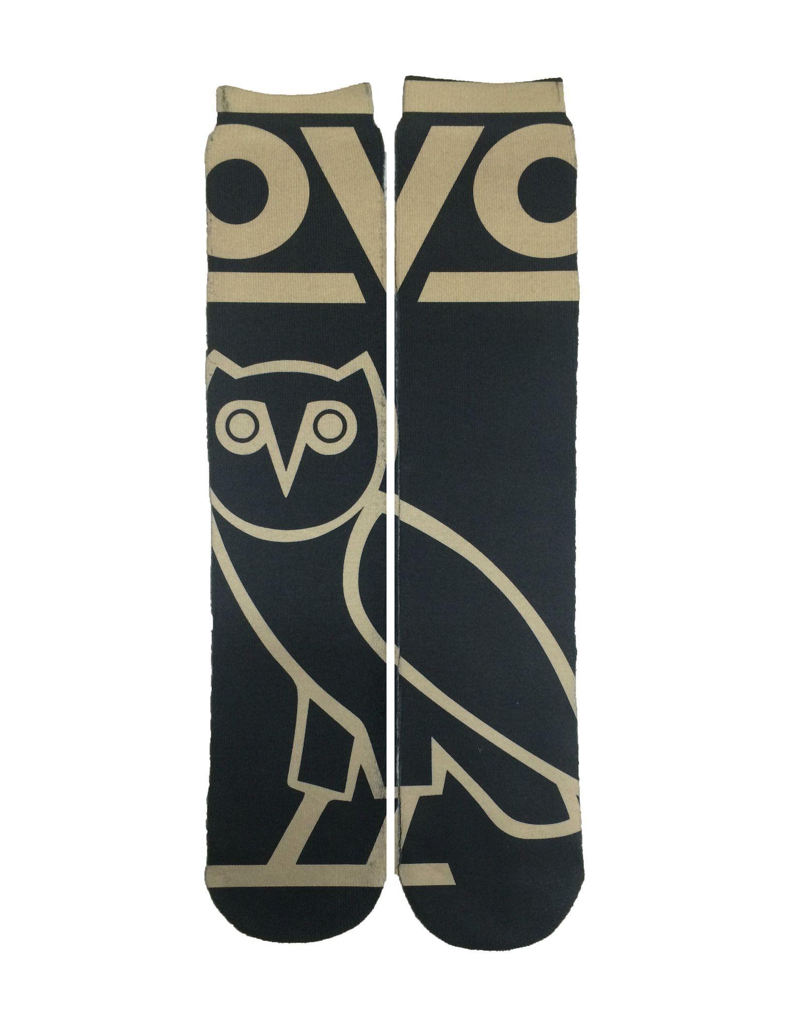OVOXO Owl Logo - Drake OVO Classic Owl Logo Socks | Fashion | Socks, Mens fashion ...