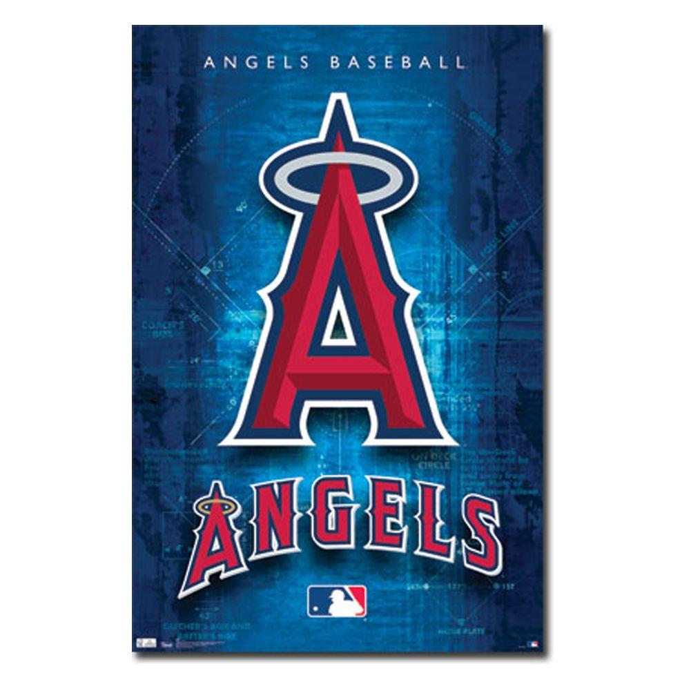 MLB Angels Logo - Los Angeles Angels Logo 11 Wall Poster