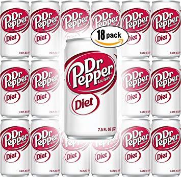 Diet Dr Pepper Logo - Amazon.com : Diet Dr Pepper, 7.5 Fl Oz Mini Can Pack of Total