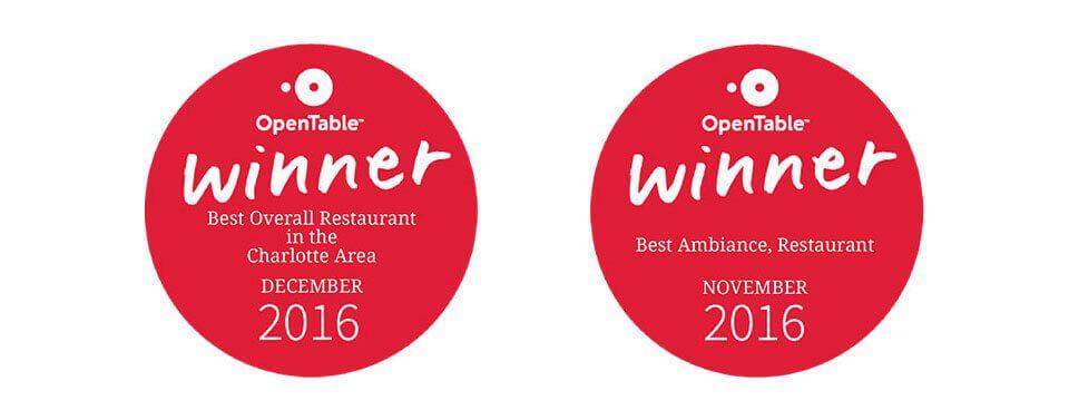 OpenTable Winner Logo - Cafe Rule Awarded Best Overall Restaurant in the Charlotte Region ...