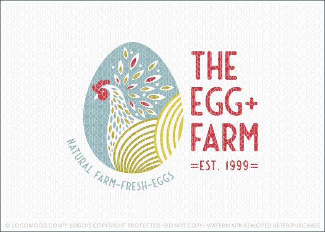 Chicken Egg Logo - Readymade Logos for Sale The Egg Farm | Readymade Logos for Sale