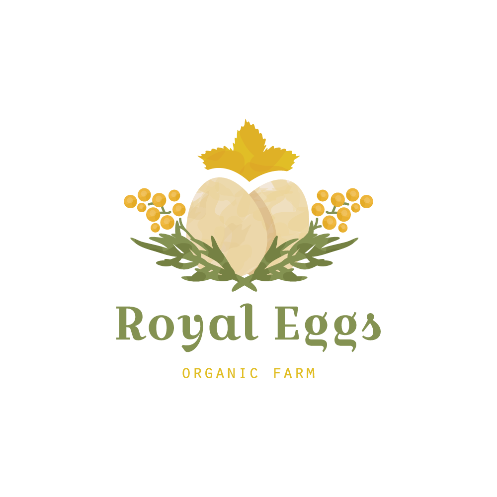 Eggs Farm Logo - Royal Eggs Organic Farm | Logo Cowboy