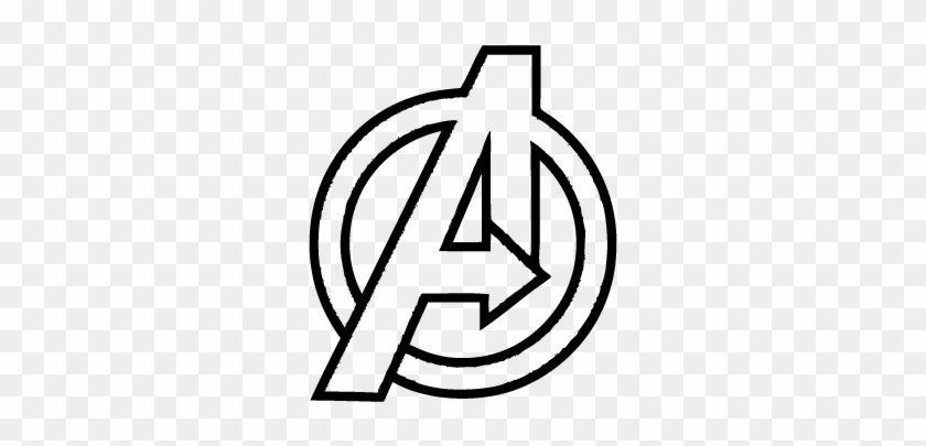 The Avengers Black and White Logo - Avengers Logo Decal - Avengers Logo Coloring Pages - Free ...